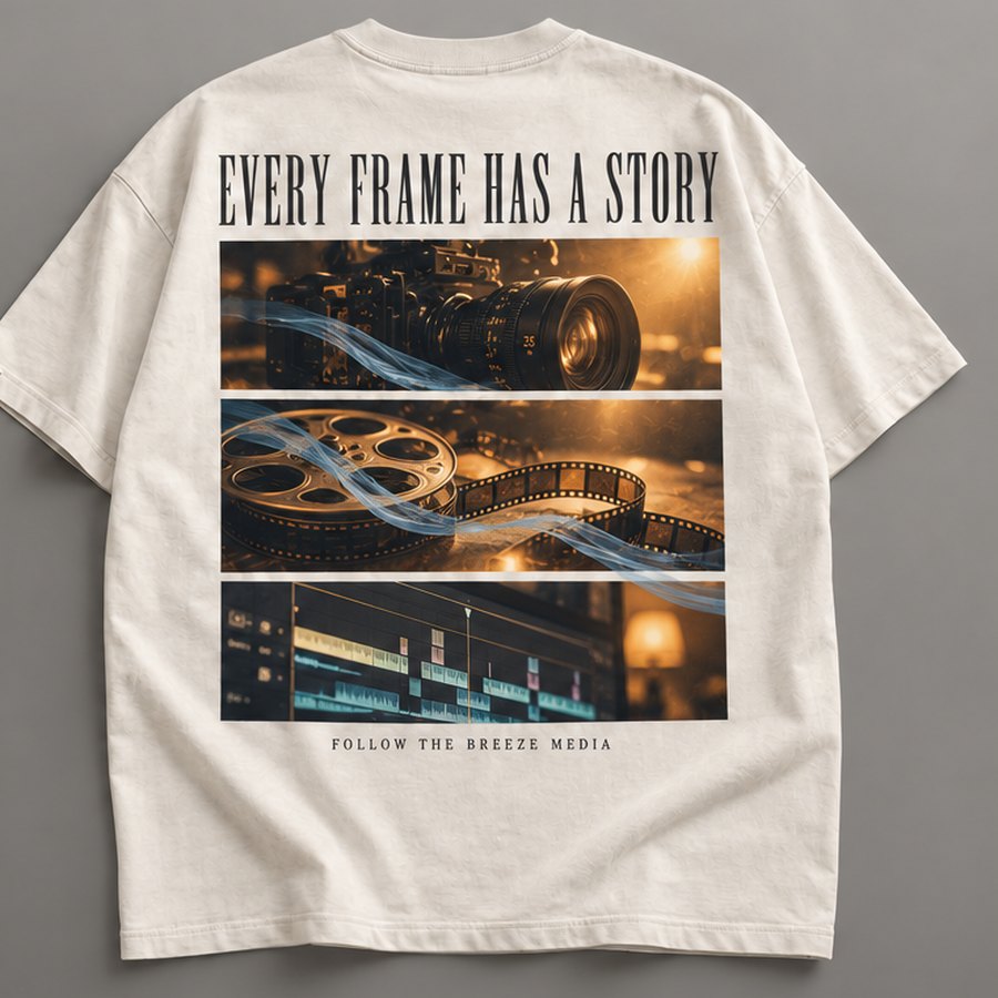 Every Frame Has A Story shirt, back print